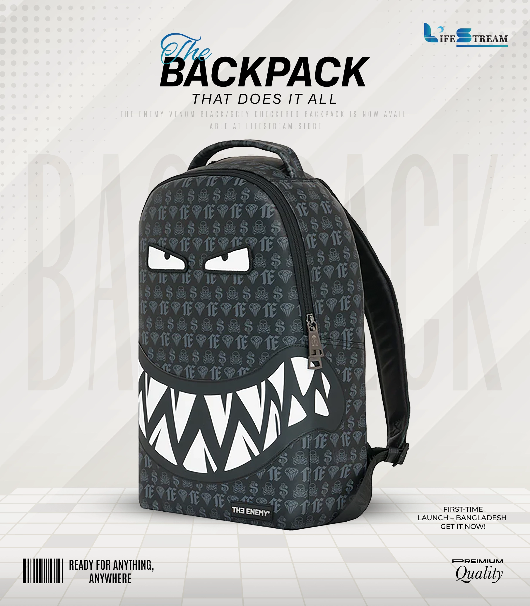 The Enemy Eyes Monogram Backpack