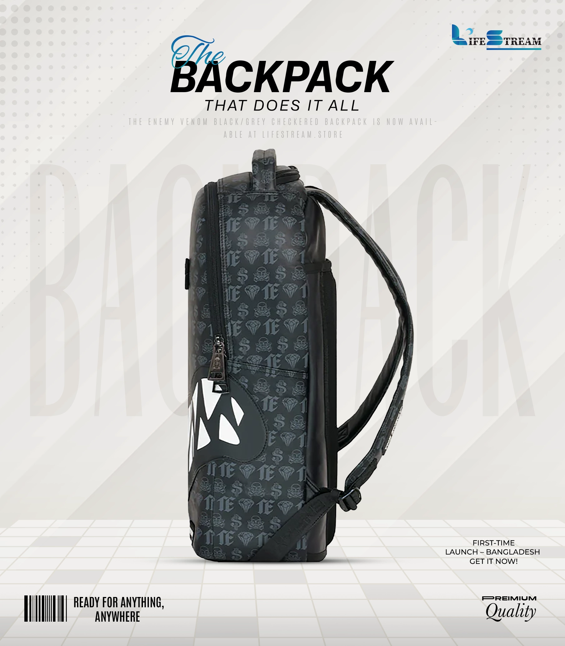 The Enemy Eyes Monogram Backpack