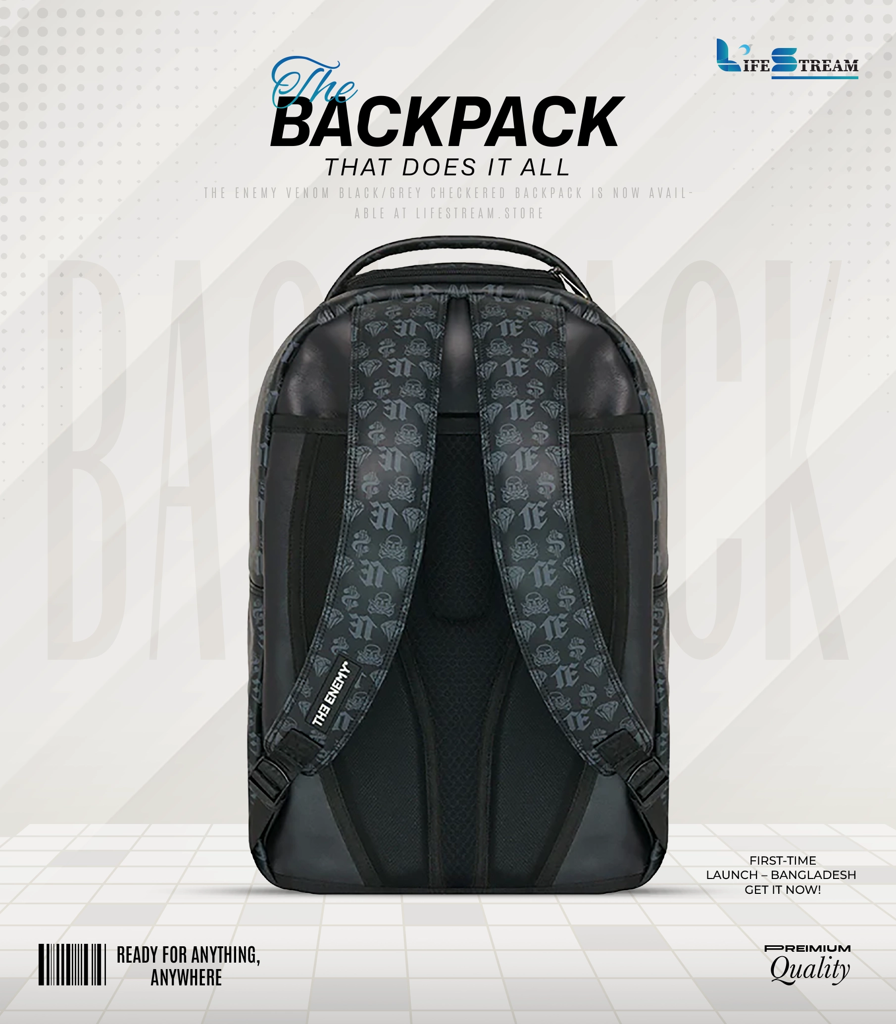 The Enemy Eyes Monogram Backpack