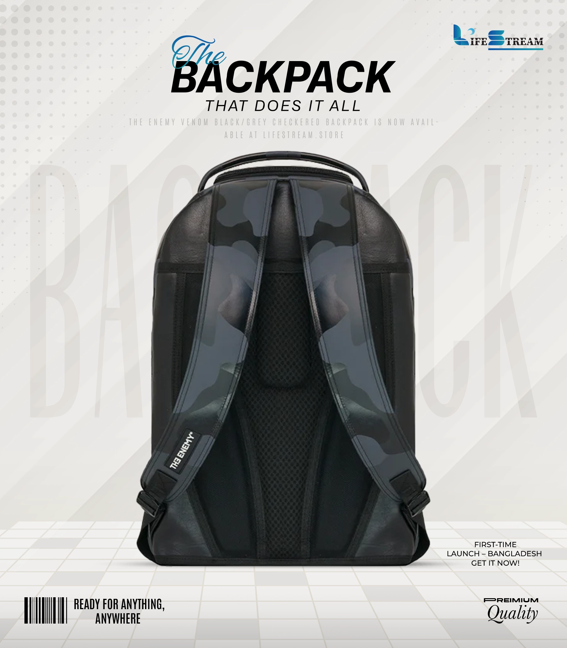 The Enemy Venom Black Camo Backpack